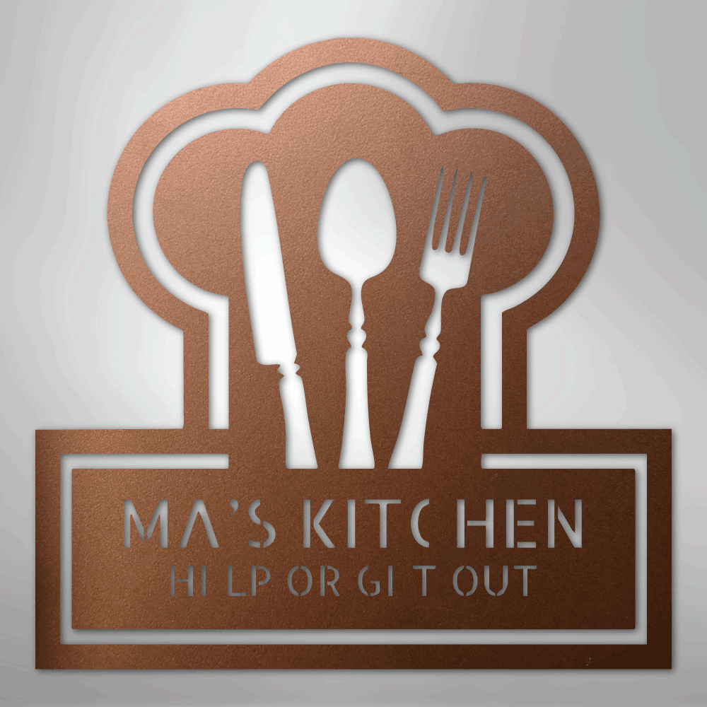 Custom Metal Wall Art - Personalized Kitchen Sign
