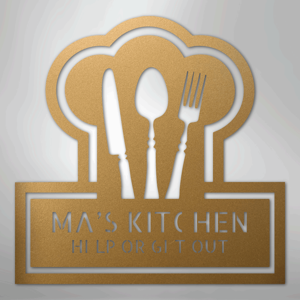 Custom Metal Wall Art - Personalized Kitchen Sign