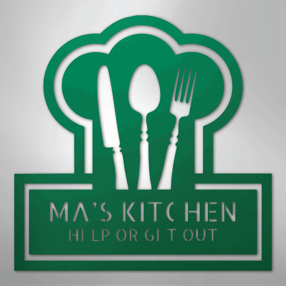 Custom Metal Wall Art - Personalized Kitchen Sign
