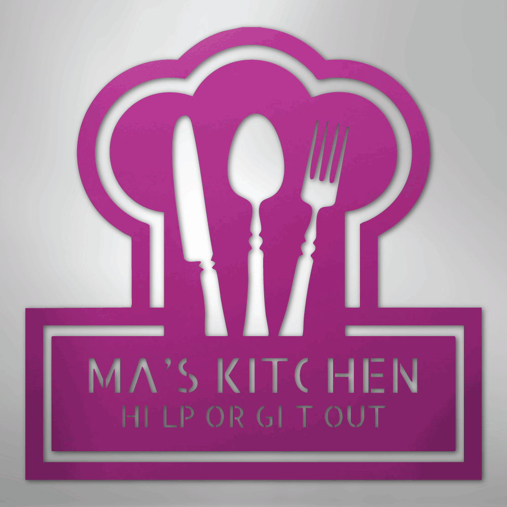 Custom Metal Wall Art - Personalized Kitchen Sign