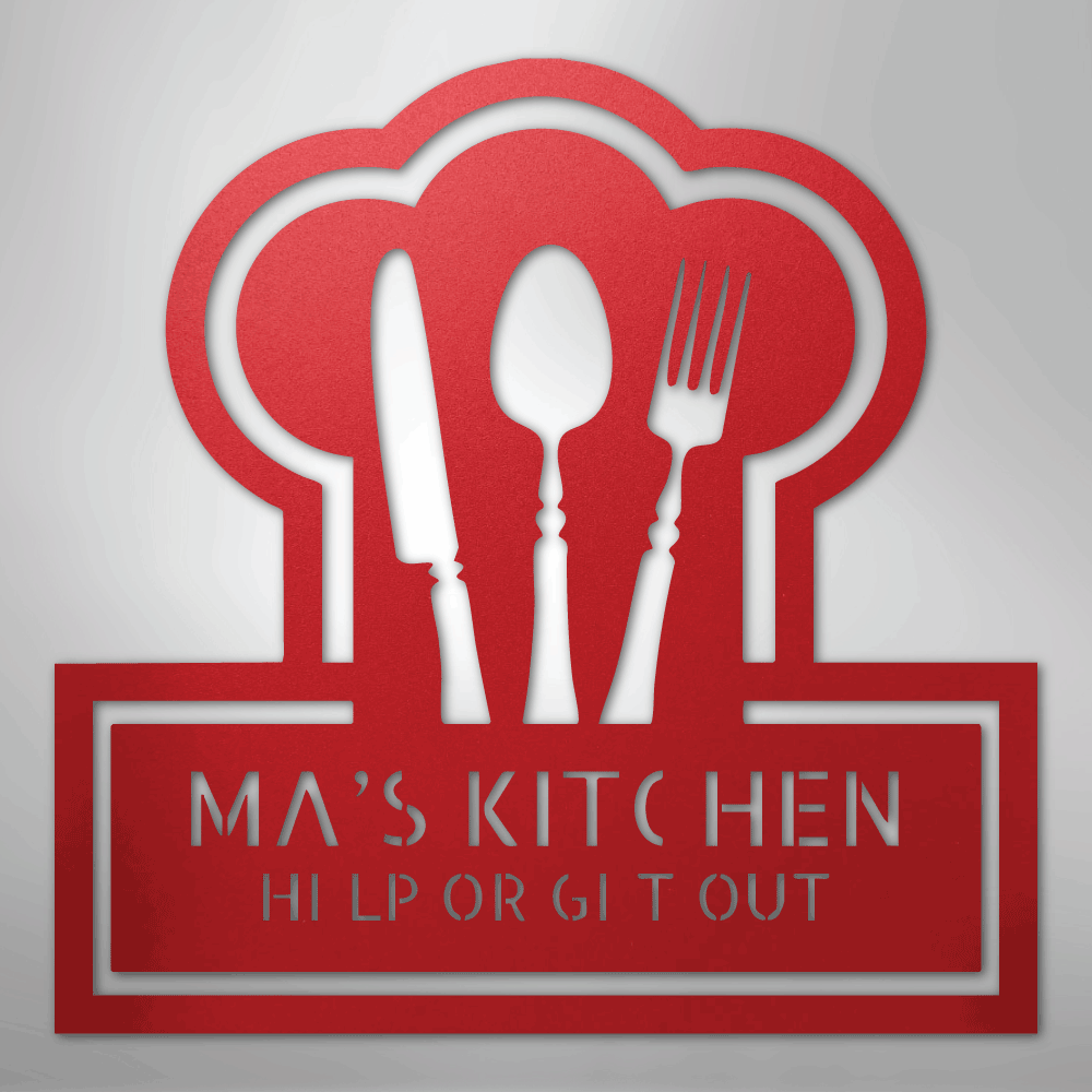 Custom Metal Wall Art - Personalized Kitchen Sign
