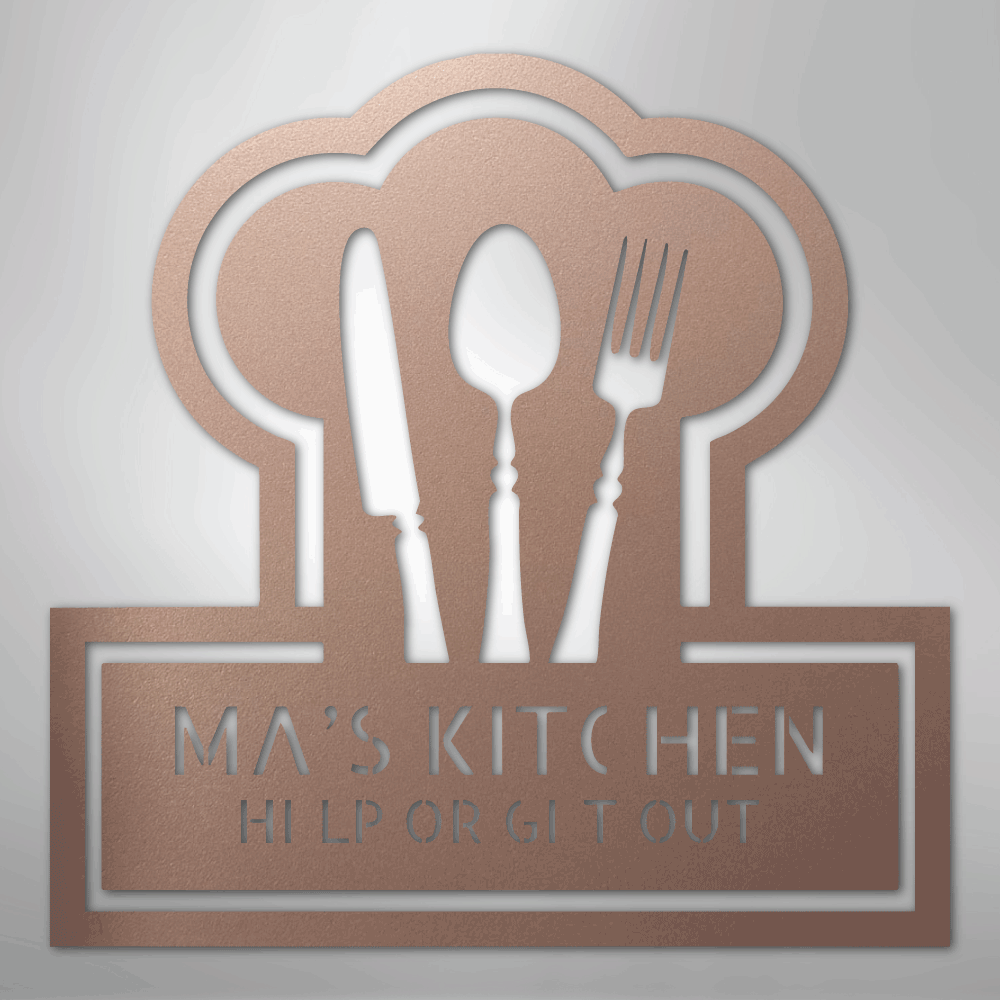 Custom Metal Wall Art - Personalized Kitchen Sign