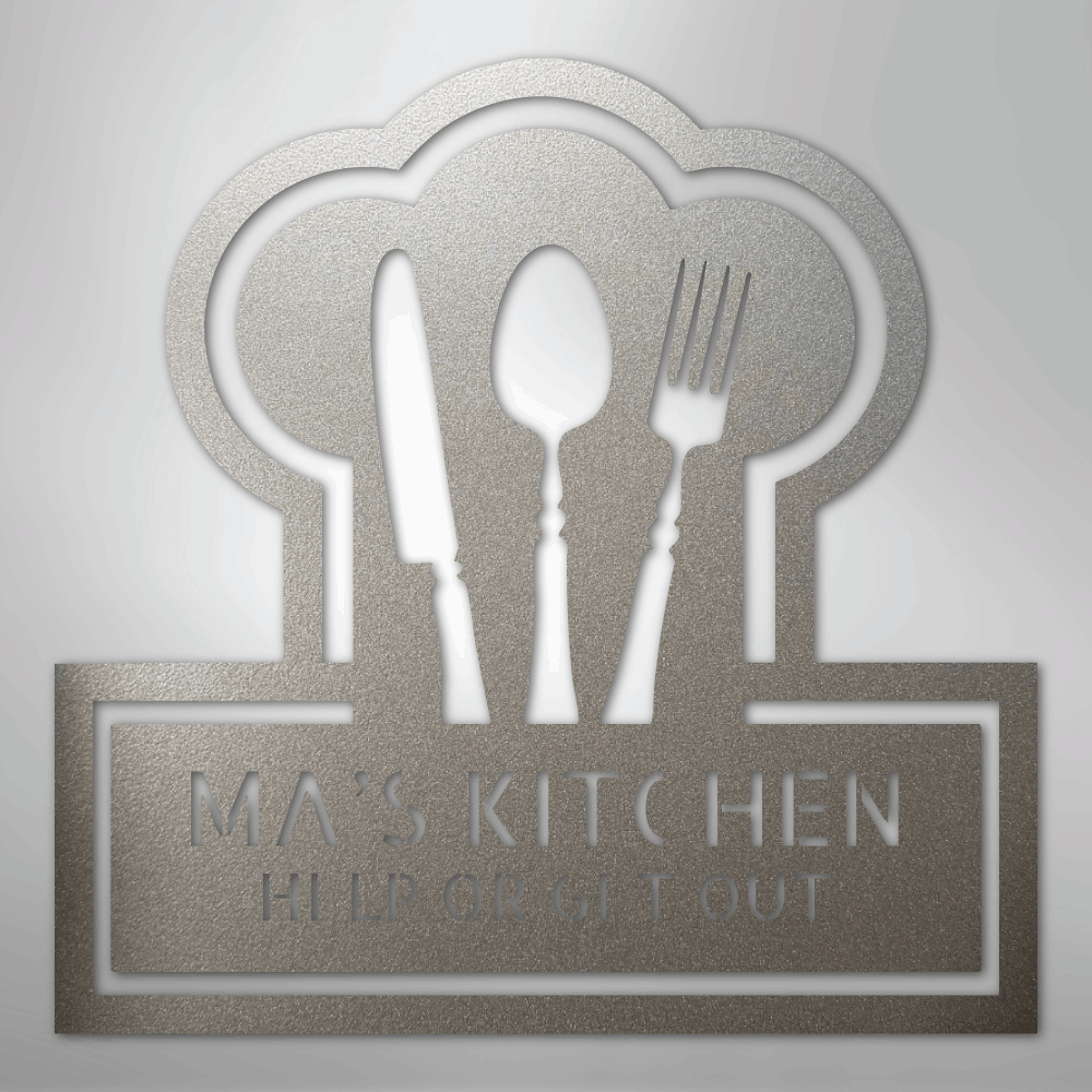 Custom Metal Wall Art - Personalized Kitchen Sign