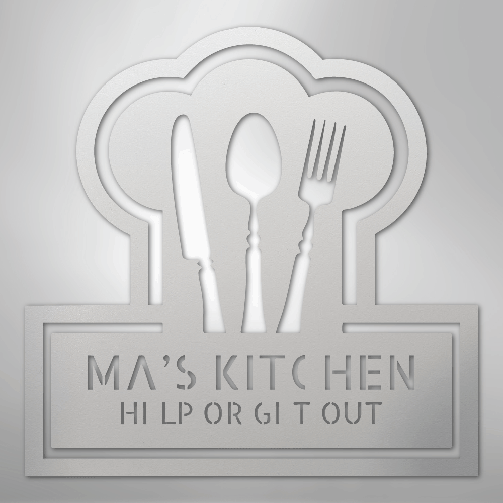 Custom Metal Wall Art - Personalized Kitchen Sign