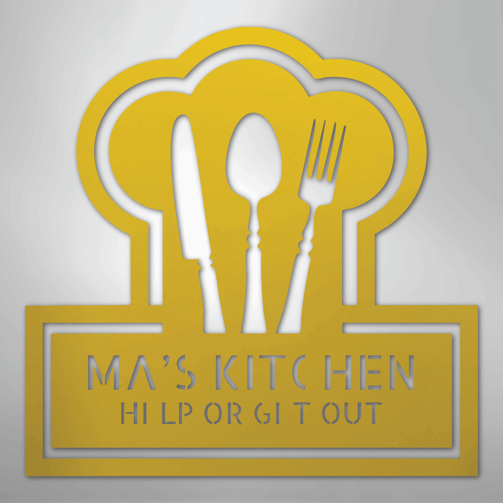 Custom Metal Wall Art - Personalized Kitchen Sign