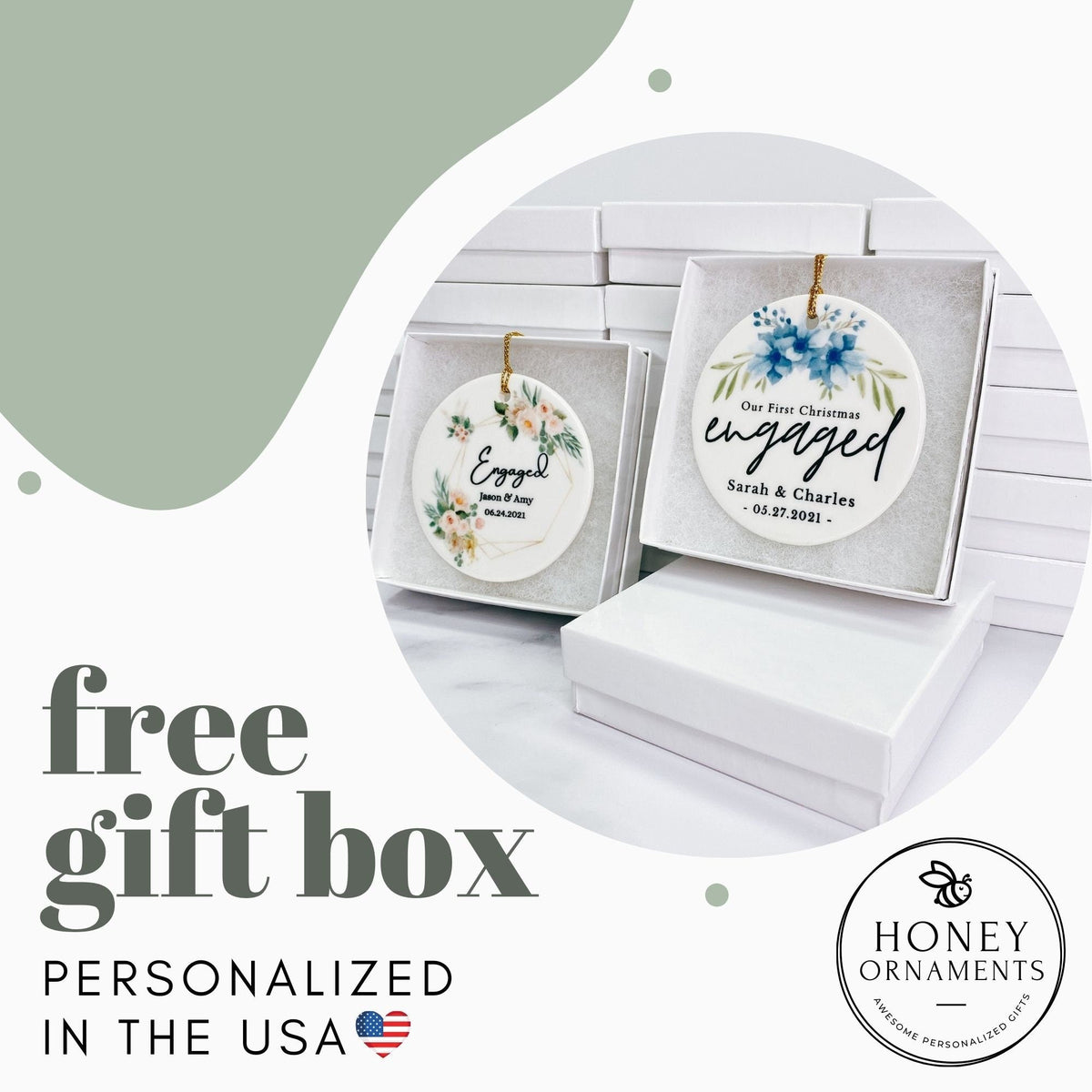 Baby First Christmas Ornaments Personalized Baby Gift Boy