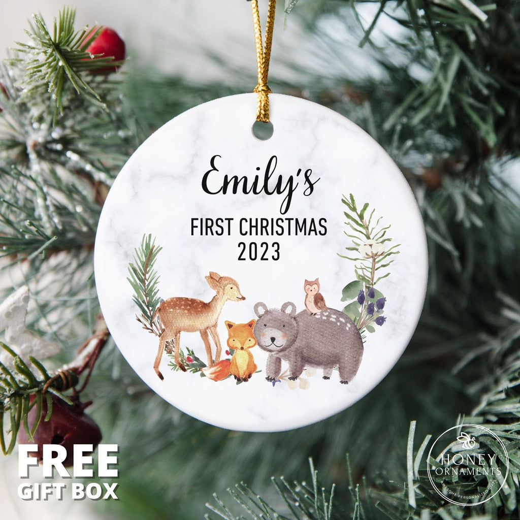 Baby First Christmas Ornaments Personalized Baby Gift Boy